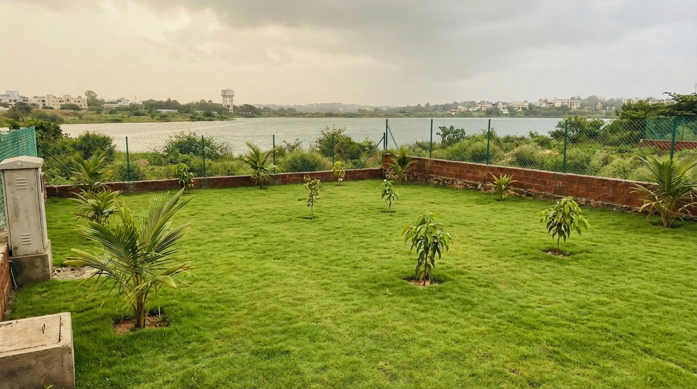 Samriddhi BDA approved layout - plot markings and roads